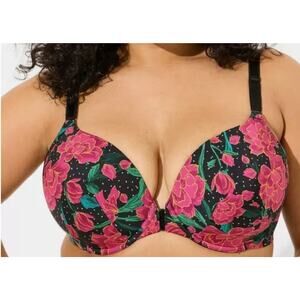 TORRID T-Shirt Bra 42G Jenna Pop Floral 360 Back Smoothing Front Close